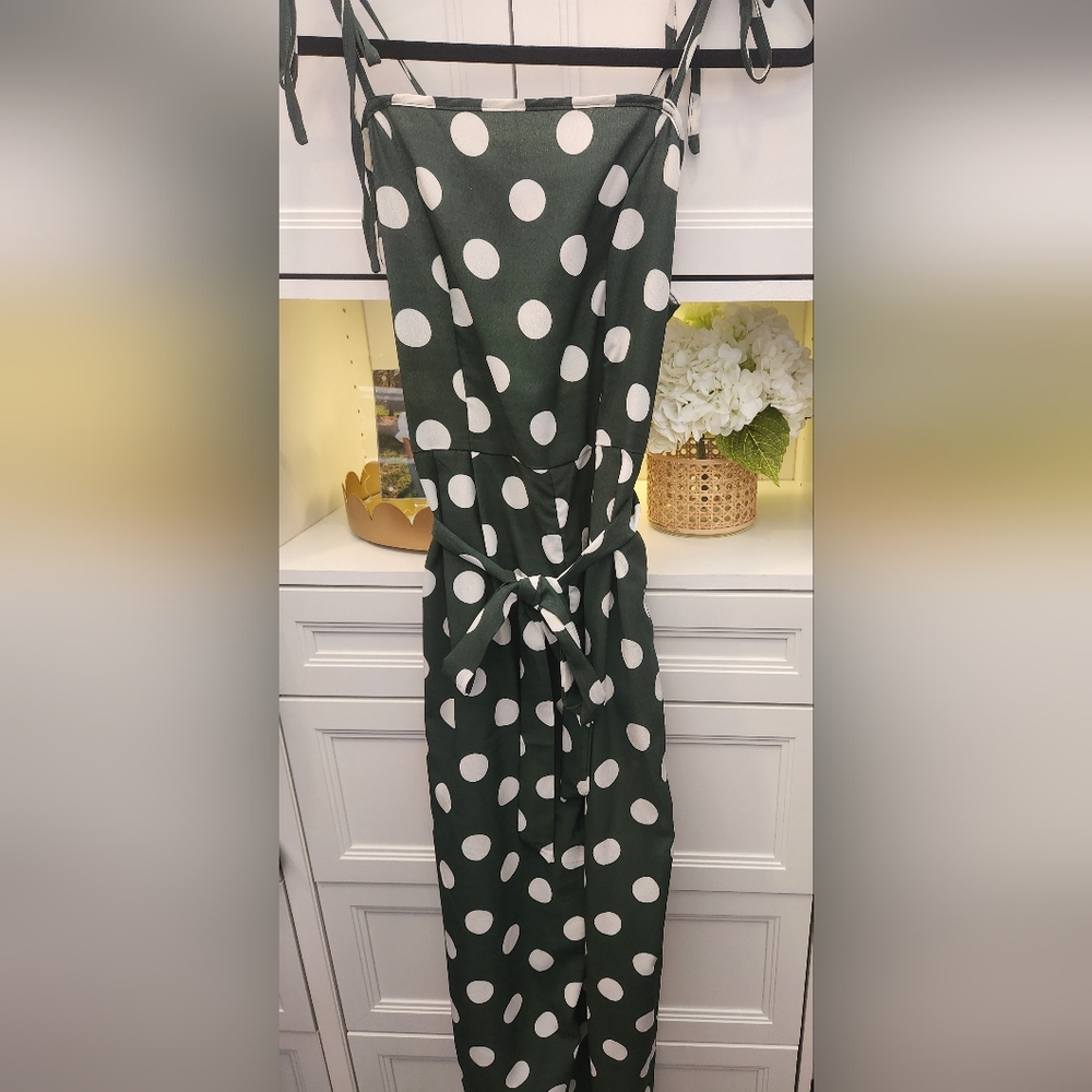 Polka Dot Green Dress